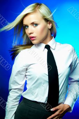 Business on blue