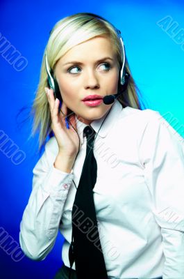 Business on blue