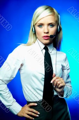 Business on blue