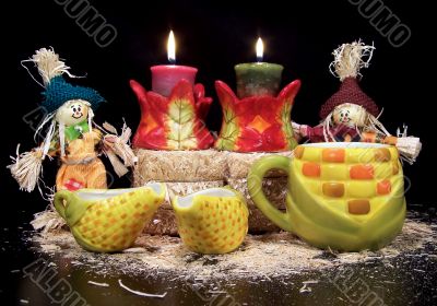 Autumn Candle Display