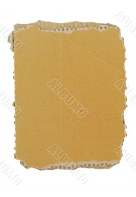 cardboard piece on white