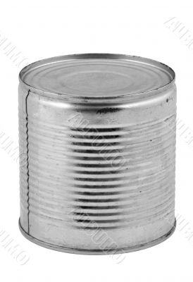 food tin can on white