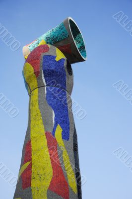 miro sculpture in barcelona in spain