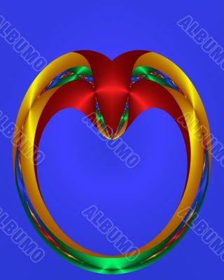 Cloisonne heart ring
