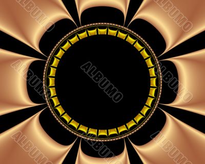Copper and gold circle frame