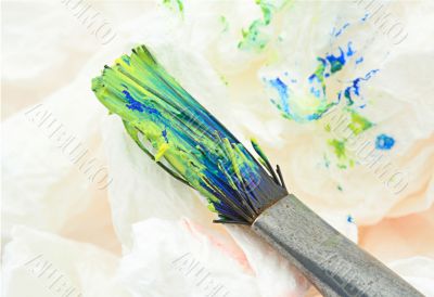 dirty paintbrush