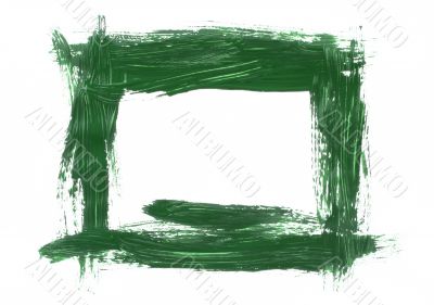 green painted frame