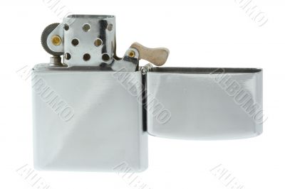 opened chrome lighter