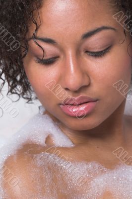 Relaxing in bath