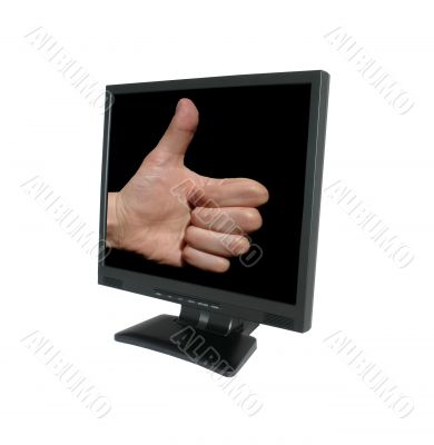 thumb up in LCD