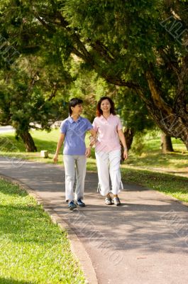 Women Walking Outside