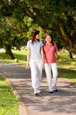 Women Walking Outside