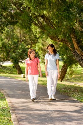 Women Walking Outside