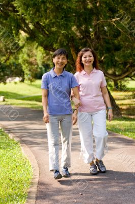 Women Walking Outside