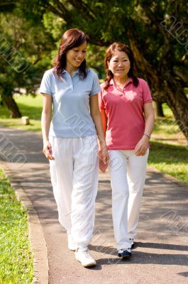 Women Walking Outside