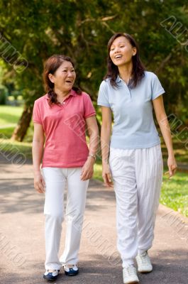 Women Walking Outside