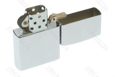 chrome lighter on pure white background