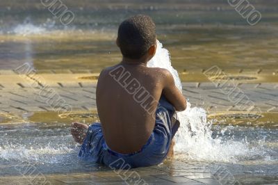 Child playing in Water