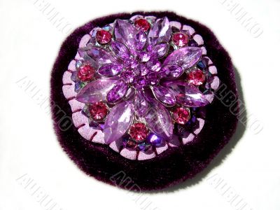 Vintage style lilac brooch