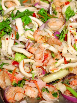Delicious Thai seafood salad
