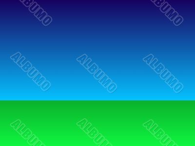Green earth and blue sky
