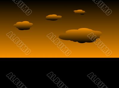 Halloween sky with clouds