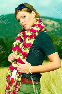 Woman and Mouintain Outdoors