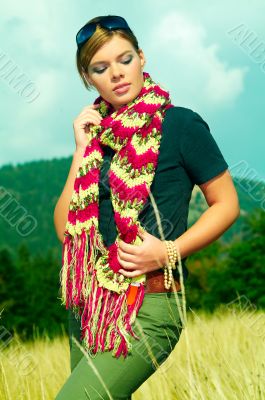 Woman and Mouintain Outdoors