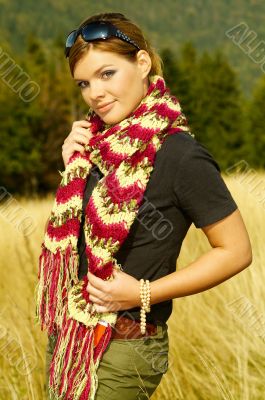 Woman and Mouintain Outdoors
