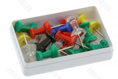 box full of pushpins