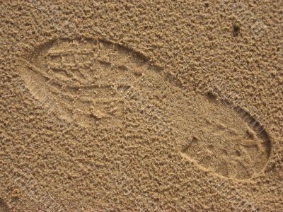 footprint on the sand