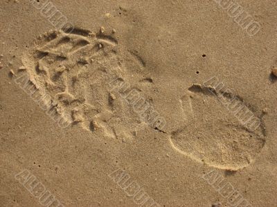 footprint on the sand