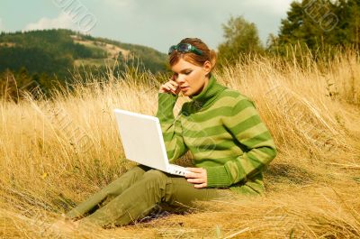 Woman Mountains Outdoors