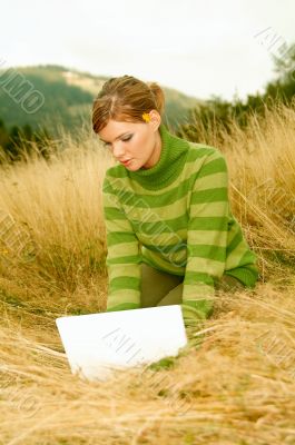 Woman Mountains Outdoors