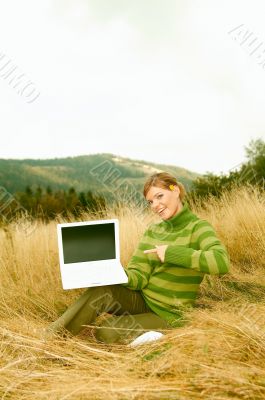 Woman Mountains Outdoors