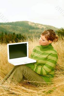 Woman Mountains Outdoors