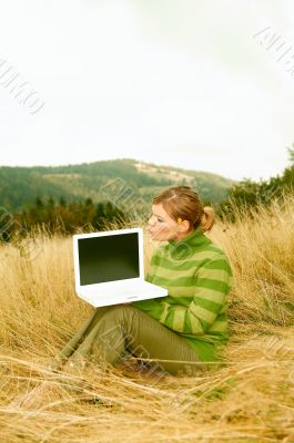 Woman Mountains Outdoors