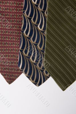 ties over white