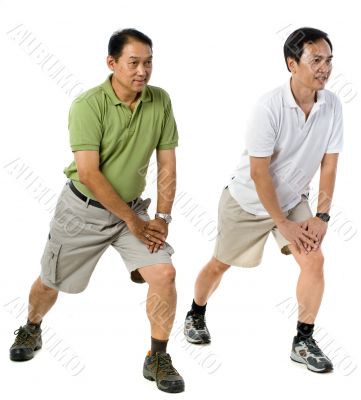 Two Men Stretching