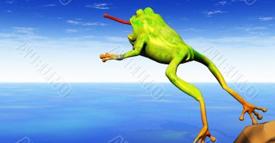 frog jumping
