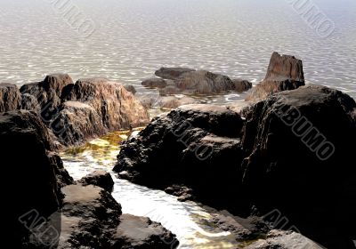 golden shoreline
