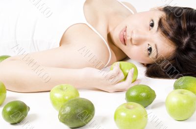 Girl With Fruit 1