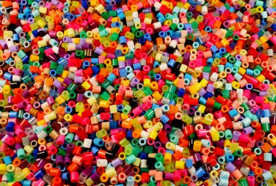 many many colored beads