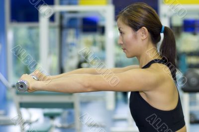 Dumbbell Raise In Gym