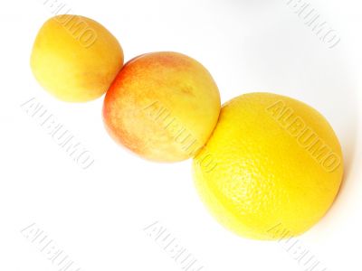 fallen tower from fruits