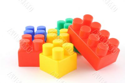 stack of colorful building blocks