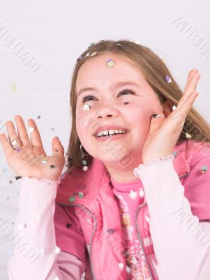 Throwing confetti