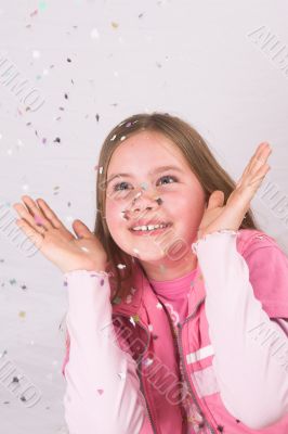 Throwing confetti