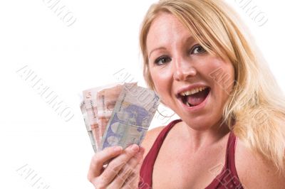 Happy with money