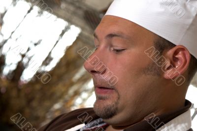 Chef concentrating
